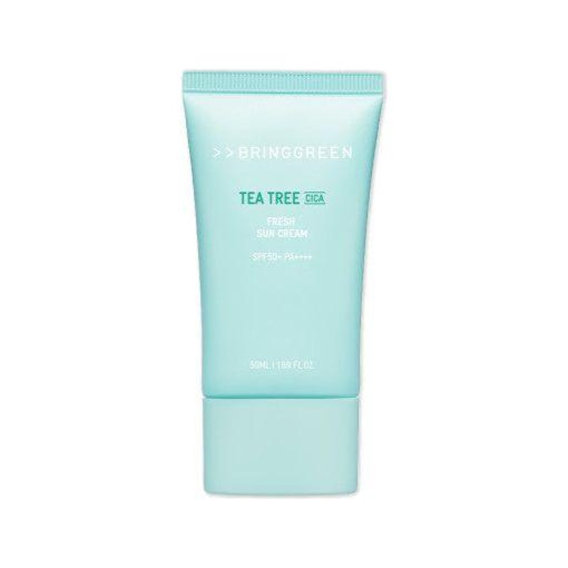BRINGGREEN Tea Tree Cica Fresh Sun Cream SPF50+ PA++++  50ml | Lightweight, Soothing & Non-Greasy