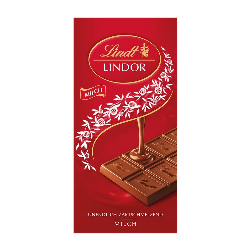 Lindt Lindor milk chocolate bar, 100 g