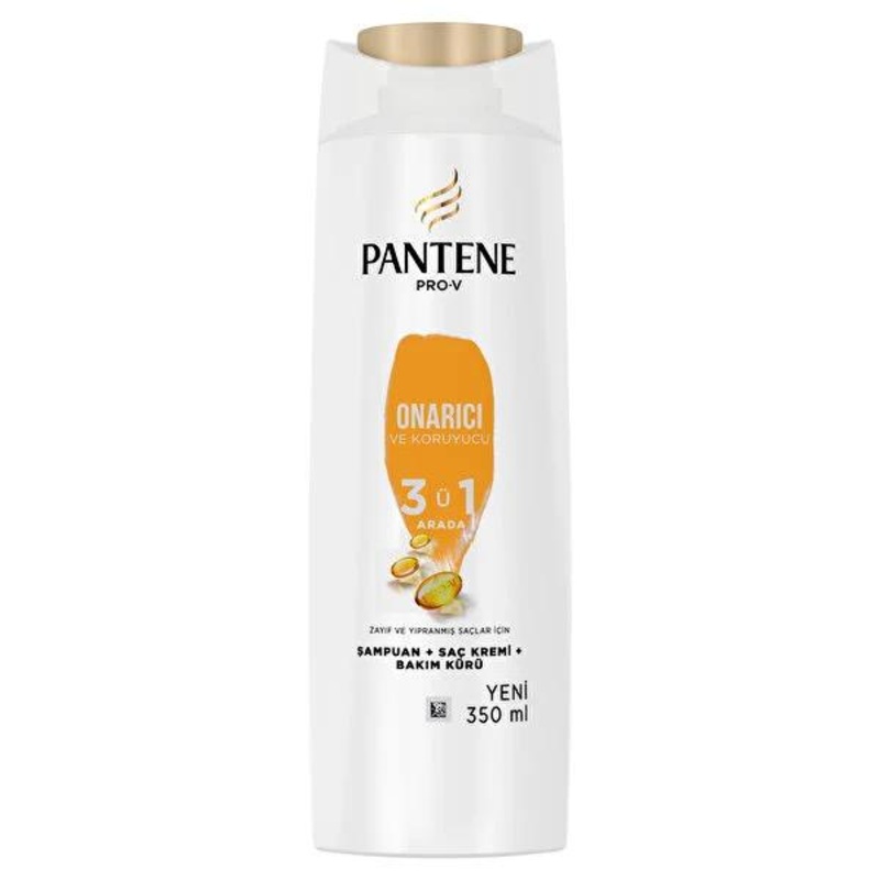Pantene 3-in-1 Repair & Protection Shampoo – Nourishes & Strengthens Damaged Hair, Eco-Friendly Packaging