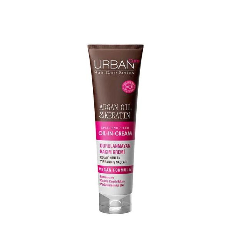 Urban Care Argan Oil Hair Care Cream with Keratin – Intensive Nourishment for Damaged Hair, 5.07 fl oz